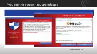 If you see this screen - You are infected
Image source: FBI
 