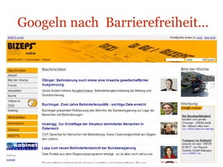 Googeln nach  Barrierefreiheit... bizeps.or.at 