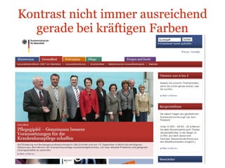 Kontrast nicht immer ausreichend gerade bei kräftigen Farben BM für Gesundheit - bmg.bund.de 