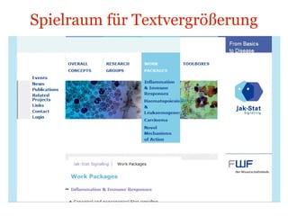 Spielraum für Textvergrößerung jak-stat.at - Größere Schrift 
