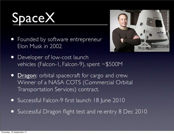 SpaceX • Founded by software