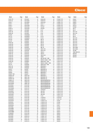 139
	Model	 Page 	Model	 Page 	Model	 Page 	Model	 Page 	Model	 Page
543445-100...................................124
543445-50....................................124
543445-7.......................................112
543445-7.......................................124
543446-7.......................................112
543446-7.......................................124
543490-10.....................................112
543490-10.....................................124
544055-1M....................................121
544056-1M....................................121
544163PT......................................123
544171PT.......................................124
544172PT.......................................124
544173PT.......................................124
544174PT.......................................124
544196-005....................................88
544196-005..................................112
544196-005..................................124
544196-020.....................................88
544196-020...................................124
544196-050.....................................88
544196-050...................................124
544196-100...................................124
544196-200.....................................88
544196-200...................................124
544196-250...................................124
544196-500.....................................88
544196-500...................................124
544197PT.......................................124
544211PT.......................................124
544237-1M....................................124
544238-1M....................................124
544241PT.......................................124
544242PT......................................124
544249PT......................................123
579900PT-1000..............................89
579900PT-200................................89
579900PT-23...................................89
579900PT-500................................89
579900PT-68..................................89
67EA1035AH8.................................33
67EA1340AH8.................................33
67EA150S461..................................44
67EA150S461................................111
67EA1700AH8..................................33
67EA185S461..................................44
67EA185S461................................111
67EA2010AH8.................................33
67EA210S461.................................44
67EA210S461...............................111
67EA235AL6...................................33
67EA235S461.................................44
67EA235S461...............................111
67EA255AL6....................................33
67EA255S461.................................44
67EA255S461...............................111
67EA310ML6...................................33
67EA340AM6..................................33
67EA460AM6..................................33
67EA570AM6‡................................33
67EA860AH8...................................33
67ES1050D8....................................35
67ES1050Z8....................................39
67ES1050Z8..................................111
67ES105BZ4....................................39
67ES105BZ4..................................111
67ES105D4......................................35
67ES135BZ4....................................39
67ES135BZ4..................................111
67ES135D4......................................35
67ES1670D8....................................35
67ES1670Z8....................................39
67ES1670Z8..................................111
67ES190D6......................................35
67ES190Z6......................................39
67ES190Z6....................................111
67ES2060D8...................................35
67ES2060Z8....................................39
67ES2060Z8..................................111
67ES285D6......................................35
67ES285Z6......................................39
67ES285Z6....................................111
67ES385D6......................................35
67ES385Z6......................................39
67ES385Z6....................................111
67ES4050D12.................................35
67ES475D6......................................35
67ES475Z6......................................39
67ES475Z6....................................111
67ES610D6......................................35
67ES610Z6......................................39
67ES610Z6....................................111
67ES65BZ4......................................39
67ES65BZ4....................................111
67ES65D4........................................35
67ES850D8......................................35
67ES850Z8......................................39
67ES850Z8....................................111
922325PT......................................113
936400PT......................................123
936491PT......................................123
936492PT......................................123
960430-020..................................112
960431-020..................................112
960432-020..................................112
960433-020..................................112
960960-020..................................112
960961-020..................................112
961104-005.....................................88
961104-005.....................................88
961104-010.....................................88
961104-010.....................................88
961104-020.....................................88
961104-020.....................................88
961104-030.....................................88
961104-040.....................................88
961104-050.....................................88
961104-060.....................................88
961104-070.....................................88
961104-080.....................................88
961104-090.....................................88
961104-100.....................................88
961104-150.....................................88
961104-200.....................................88
961104-300.....................................88
961104-400.....................................88
961104-500.....................................88
961249-010...................................122
961250-010...................................122
961251-010...................................122
961252-010...................................122
961259-010...................................122
961299-005....................................88
961299-010.....................................88
961299-020....................................88
961341-***.....................................123
961342-***....................................123
961350PT......................................123
961453PT......................................123
BL-2A..............................................129
BL-4A..............................................129
BL-6A..............................................129
BL-8A..............................................129
BLL-6A...........................................129
BLL-8A............................................129
BM-13A..........................................129
BM-18A..........................................129
BM-25A..........................................129
BM-35A..........................................129
BM-45A..........................................129
BML-13A.........................................129
CSBA-12-AH...................................128
CSBA-18-AH..................................128
CSBA-24.........................................128
CSBA-30........................................128
CSBA-30-AH..................................128
CSBA18..........................................128
EMT1200-2R8-1”-APM.................110
EMT600-2-OS600-1”-APM...........110
EMT600-2R6-1”-APM...................110
EMT800-2-OS800-1”-APM...........110
EMT800-2R6-1”-APM...................110
MPRO400GC-E..............................115
MPRO400GC-I...............................115
MPRO400GC-M...............................88
MPRO400GC-M.............................114
MPRO400GC-P................................88
MPRO400GC-P..............................114
MPRO400GC-S..............................114
MPRO400GC-SG..............................88
MPRO400GC-SG............................114
MPRO400GCMPDBCPS3A..............89
MPRO400GCMPDBCPS3T..............89
MPRO400GCMPDBCPS6A..............89
MPRO400GCMPDBCPS6T..............89
MPRO400GCMPDBCPS9A..............89
MPRO400GCMPDBCPS9T..............89
mProRemote..................................119
PDB-CPS3........................................89
PDB-CPS6........................................89
PDB-CPS9........................................89
PL-12A............................................129
S112849-SG...................................116
S112850-SG...................................116
S112860-01-SG.............................117
S112860-02-SG.............................117
S112860-03-SG............................117
S112860-04-SG............................117
S112860-05-SG............................117
S112860-06-SG............................117
S112860-07-SG.............................117
S112860-08-SG............................117
S112860-09-SG............................117
S112860-10-SG.............................117
S112860-11-SG.............................117
S112860-12-SG.............................117
S112860-13-SG.............................117
S112860-14-SG.............................117
S112860-15-SG.............................117
S112860-16-SG.............................117
S112860-17-SG.............................117
S112860-18-SG.............................117
S112860-19-SG.............................117
S112860-20-SG.............................117
S112860-21-SG.............................117
S112860-22-SG.............................117
S112860-23-SG.............................117
S112860-24-SG.............................117
S112860-25-SG.............................117
S112860-26-SG.............................117
S112860-27-SG.............................117
S112860-28-SG.............................117
S112860-29-SG.............................117
S112860-30-SG.............................117
S112860-31-SG.............................117
S112860-32-SG.............................117
S112861-01-SG.............................118
S112861-02-SG.............................118
S112861-03-SG.............................118
S112861-04-SG.............................118
S112861-05-SG.............................118
S112861-06-SG.............................118
S112861-07-SG.............................118
S112861-08-SG.............................118
S112861-09-SG.............................118
S112861-10-SG.............................118
S112861-11-SG..............................118
S112861-12-SG..............................118
S112861-13-SG.............................118
S112861-14-SG.............................118
S112861-15-SG.............................118
S112861-16-SG.............................118
S112861-17-SG..............................118
S112861-18-SG.............................118
S112861-19-SG.............................118
S112861-20-SG.............................118
S112861-21-SG.............................118
S112861-22-SG.............................118
S112861-23-SG.............................118
S112861-24-SG.............................118
S112861-25-SG.............................118
S112861-26-SG.............................118
S112861-27-SG.............................118
S112861-28-SG.............................118
S112861-29-SG.............................118
S112861-30-SG.............................118
S112861-31-SG.............................118
S112861-32-SG.............................118
S112870-SG...................................116
S112871-SG...................................116
S133405........................................124
S133406........................................124
S133410.........................................124
S133411.........................................124
S133420.........................................124
S133436........................................124
S133437.........................................124
S308434........................................113
S308435........................................113
S308436........................................113
S308437........................................113
S308438........................................113
S308439........................................113
S308440........................................113
S308441........................................113
S308450........................................113
S308474.........................................113
S308475........................................113
S970716.........................................124
S976956........................................113
SBA-12...........................................128
SBA-12...........................................128
SBA-12-AH.....................................128
SBA-12-AH.....................................128
SBA-18...........................................128
SBA-18...........................................128
SBA-18-AH.....................................128
SBA-18-AH.....................................128
SBA-24-AH.....................................128
SBA-24-AH.....................................128
SBA-30-AH....................................128
SBA-30-AH....................................128
SBA-30-WM...................................128
SBA-30-WM...................................128
TM-COM ........................................119
TMEB-COM-V2.03.........................123
W08779K.......................................125
W08780K.......................................125
W09164K.......................................125
 