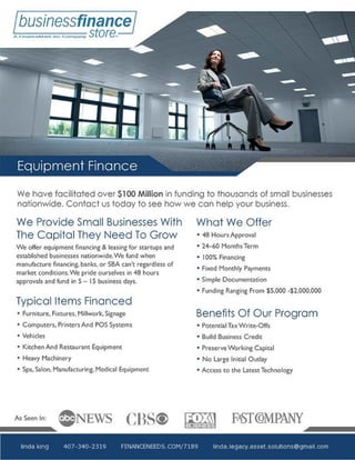 Equipment Finance Program