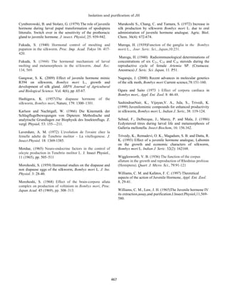 34.Isolation and purification of juvenile hormone of Bombyx mori | PDF