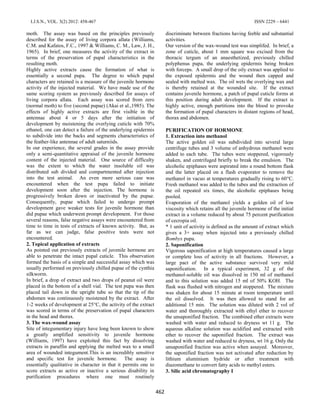 34.Isolation and purification of juvenile hormone of Bombyx mori | PDF