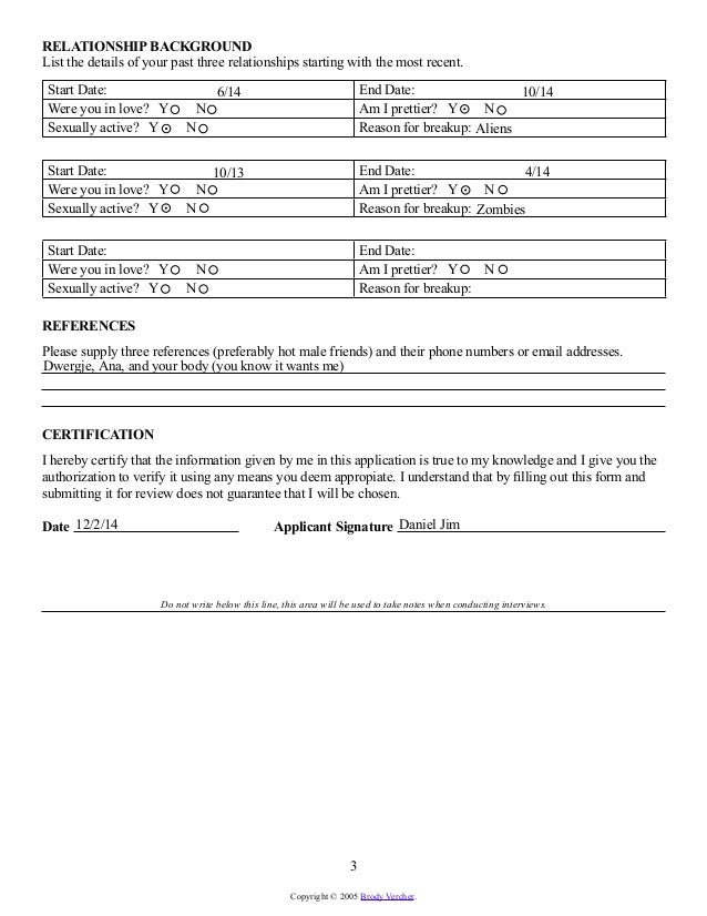 bf form boyfriend application form