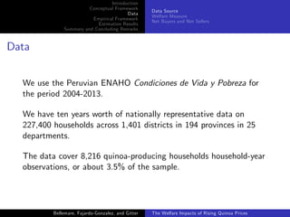The welfare impacts of rising quinoa prices: evidence from Peru