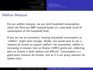 The welfare impacts of rising quinoa prices: evidence from Peru