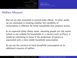 The welfare impacts of rising quinoa prices: evidence from Peru