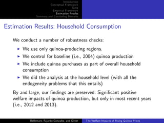 The welfare impacts of rising quinoa prices: evidence from Peru