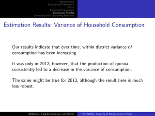 The welfare impacts of rising quinoa prices: evidence from Peru