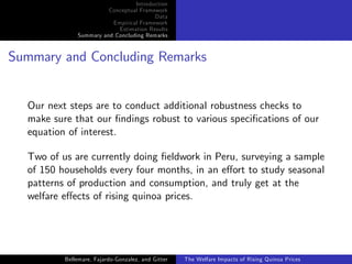 The welfare impacts of rising quinoa prices: evidence from Peru