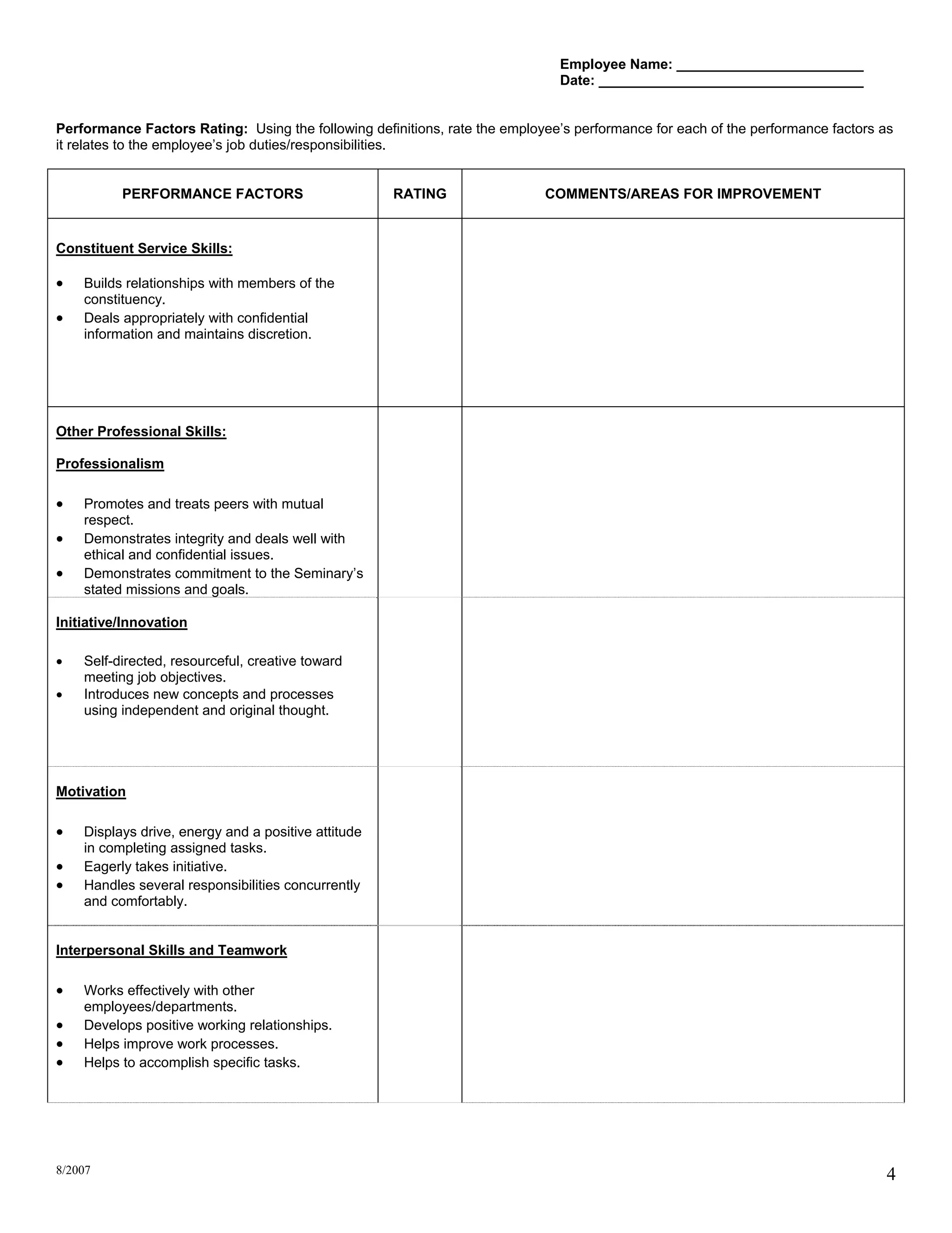 Bf Hr Performance Evaluation | PDF