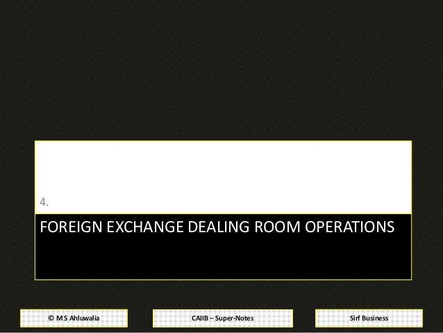 forex dealing room operations