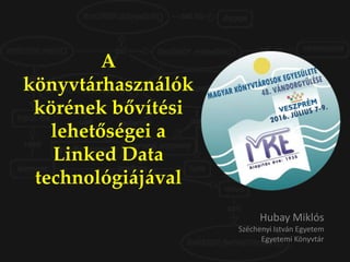 A
könyvtárhasználók
körének bővítési
lehetőségei a
Linked Data
technológiájával
Hubay Miklós
Széchenyi István Egyetem
Egyetemi Könyvtár
 