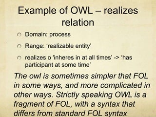 Formalization and implementation of BFO 2 with a focus on the OWL ...