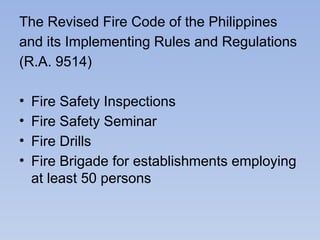 Beureu of Fire Protection Basics PowerPoint presentation | PPTX