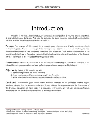 competency training fire brigade trainee guide module 1-5 | PDF