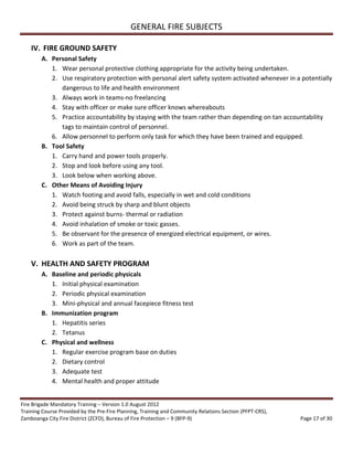 competency training fire brigade trainee guide module 1-5 | PDF