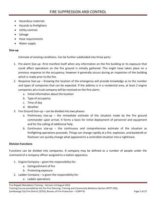 competency training fire brigade trainee guide module 1-5 | PDF