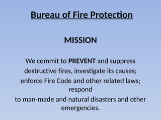The Bureau of Fire Protection (BFP) Fire Safety Seminar | PPTX