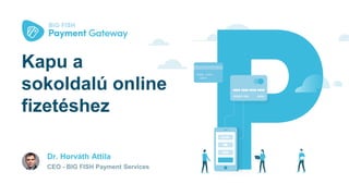 Kapu a
sokoldalú online
fizetéshez
Dr. Horváth Attila
CEO - BIG FISH Payment Services
 