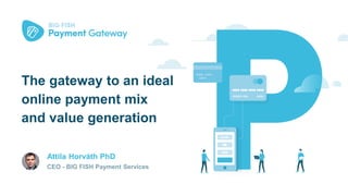 The gateway to an ideal
online payment mix
and value generation
Attila Horváth PhD
CEO - BIG FISH Payment Services
 