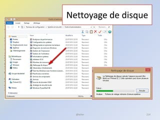Nettoyage de disque
@telier 214
 