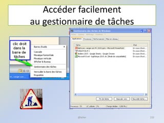 Accéder facilement
au gestionnaire de tâches
@telier 232
 