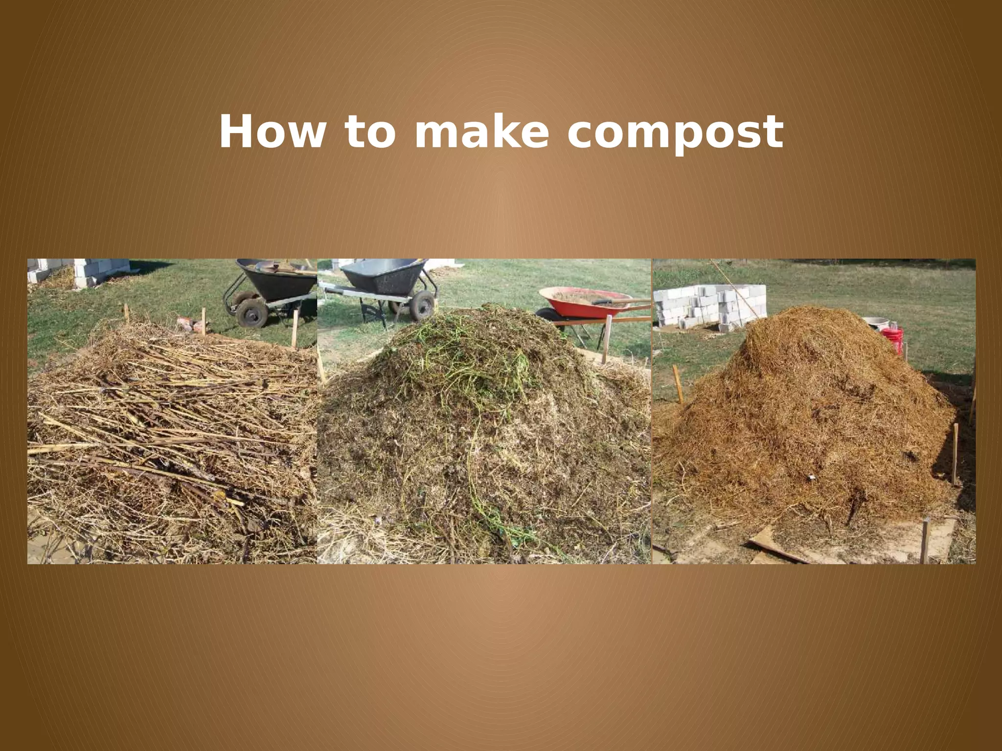 How to make compost
 