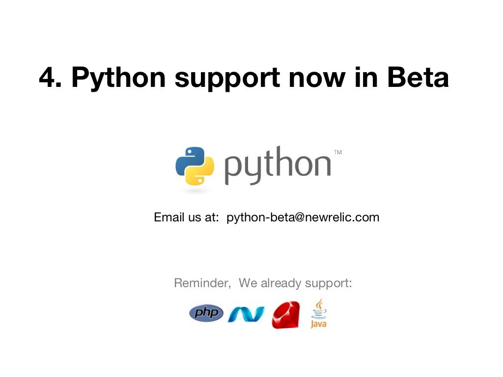 4. Python support now in