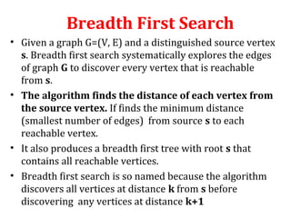 Breadth first search and depth first search | PPT