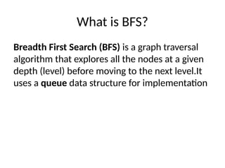 Breadth First Search Bfs In Ai Breadth-First Search (BFS) AI Algorithm | PPTX