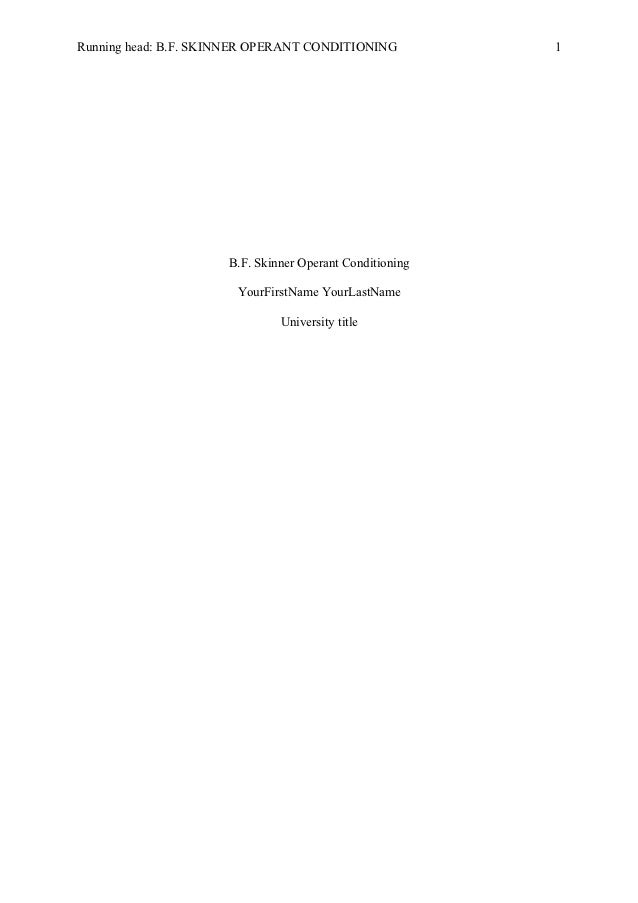 Bf skinner and operant conditioning