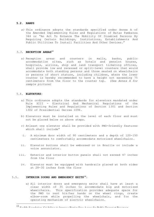 Cebu City Barrier Free Tourism Resolution May 2014