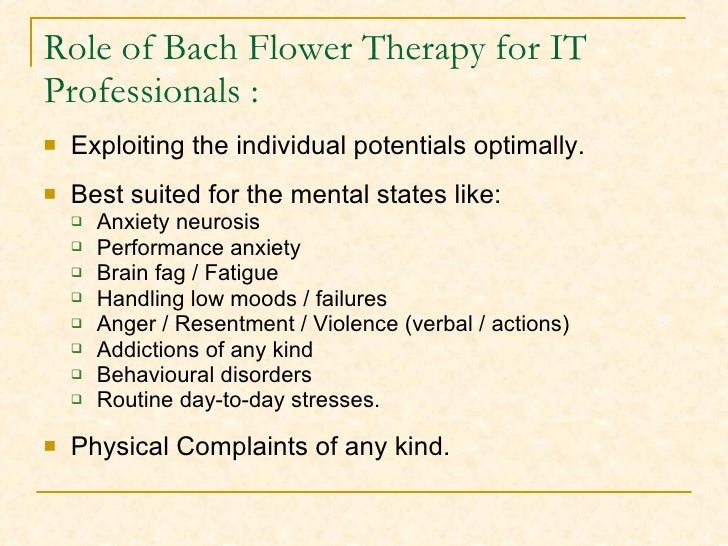 Bach flower therapy in Stress management