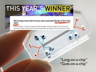 “Lung-on-a-chip”
“Guts-on-a-chip”
 