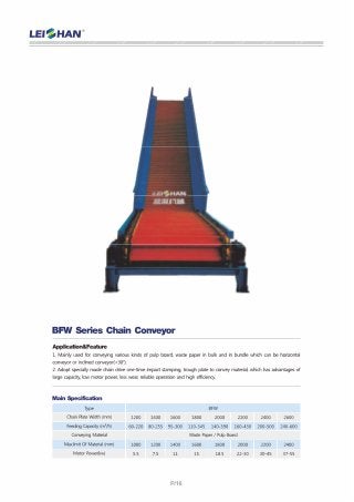 BFW Series Chain Conveyor