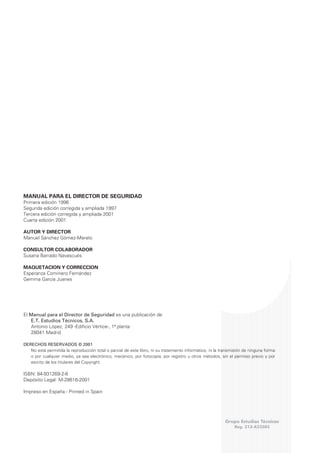Manual del director de seguridad | PDF