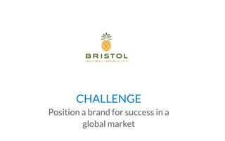 CHALLENGE 
Position a brand for success in a 
global market 
 