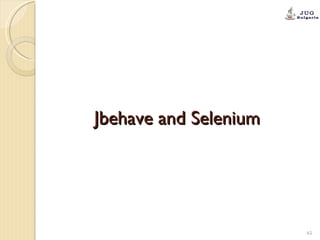 Jbehave and Selenium 