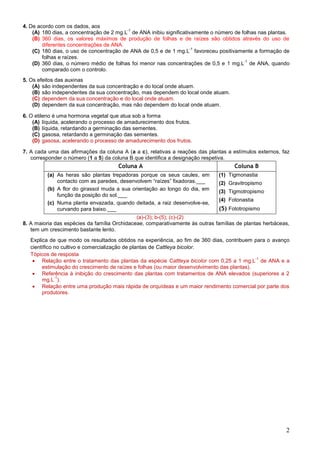 Teste avaliação Biologia Geologia 11º cc | PDF