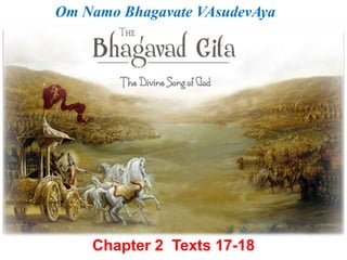 Om NamoBhagavateVAsudevAya Chapter 2  Texts 17-18 
