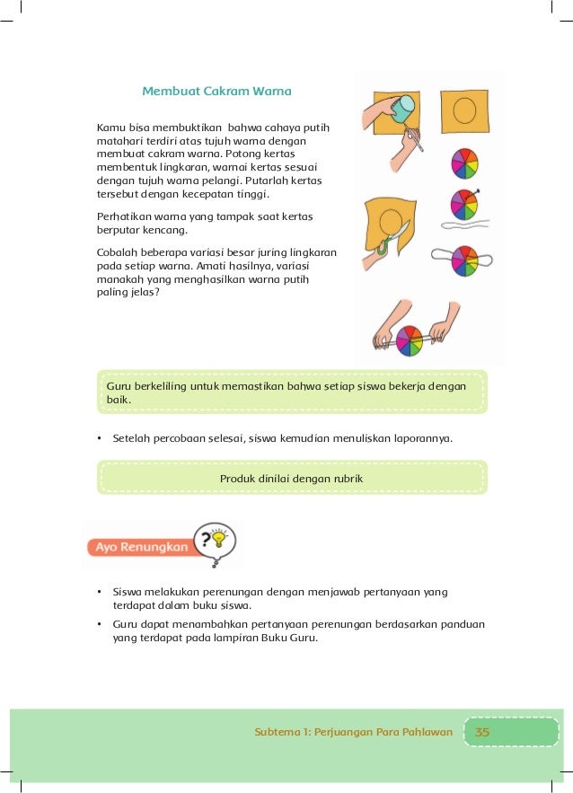 Cara Membuat Cakram Warna Pelangi Sekali