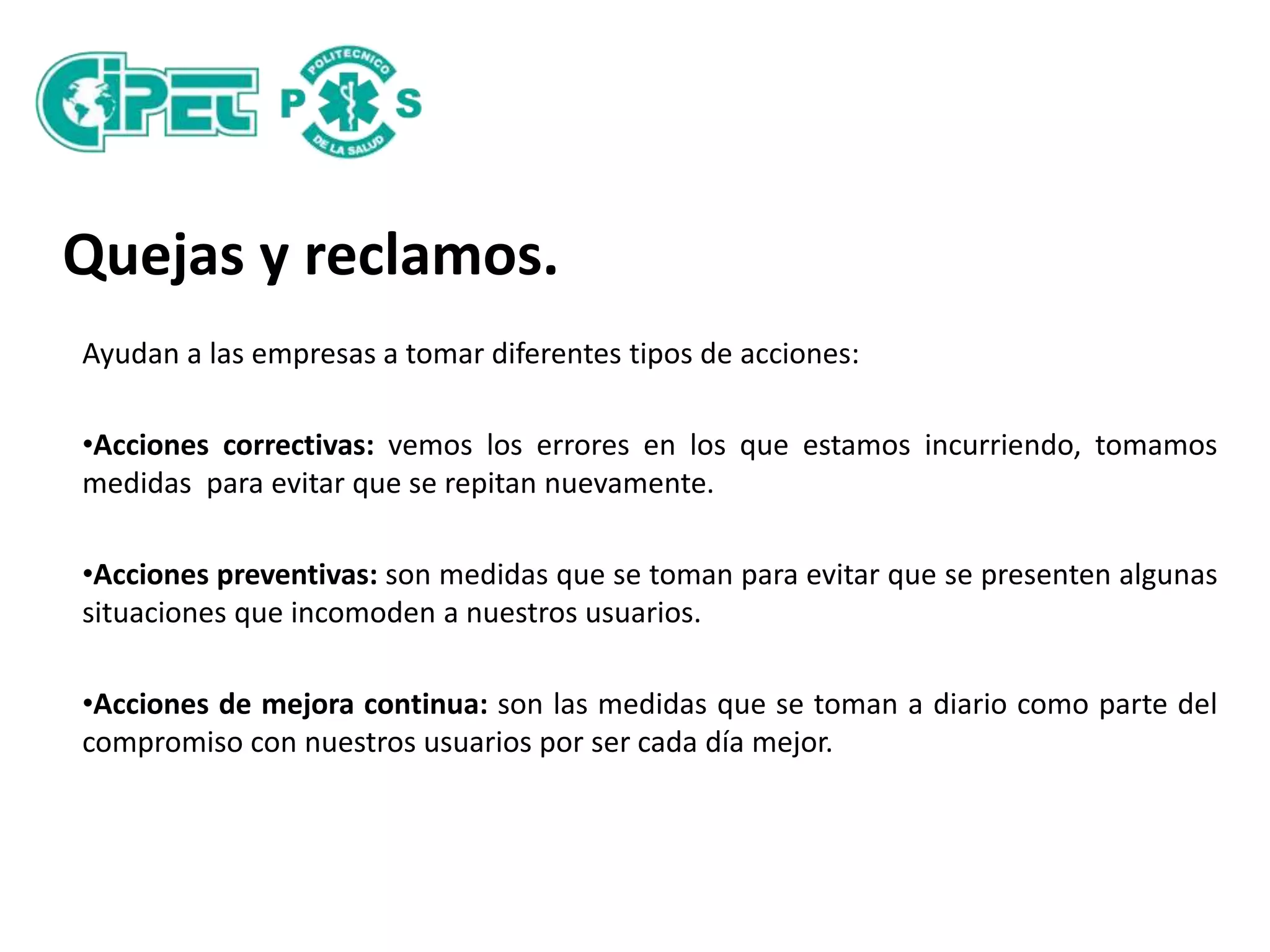 Manejo de quejas y reclamos | PPTX