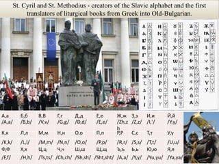 St. Cyril and St. Methodius - creators of the Slavic alphabet and the first translators of liturgical books from Greek into Old-Bulgarian.