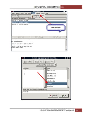[BEYAZ	
  ŞAPKALI	
  HACKER	
  EĞİTİMİ]	
   BGA	
  
	
  
BİLGİ	
  GÜVENLİĞİ	
  AKADEMİSİ	
  |	
  TCP/IP’de	
  Güvenlik	
   247	
  
	
  
	
  
	
  
 