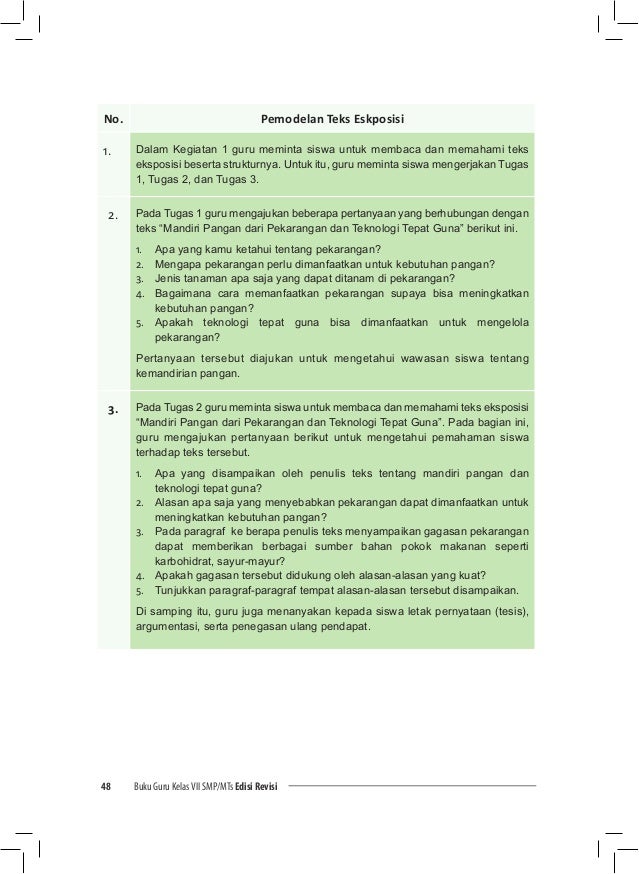 Buku Guru Bahasa Indonesia Kelas Vii Smp Kurikulum 2013