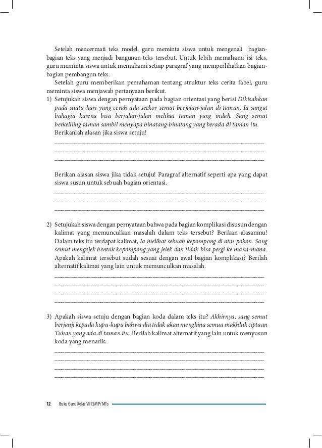 Buku Guru Bahasa Indonesia Kelas VIII SMP Kurikulum 2013