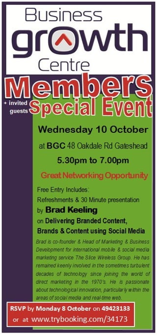 BGC members event 10 Oct 2012